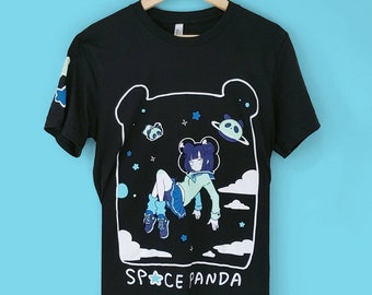 Glow-in-the-Dark Space Panda Tee / Short Sleeve Tshirt