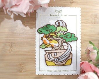 Oak Koi Bonsai Tree - Embroidered Patch