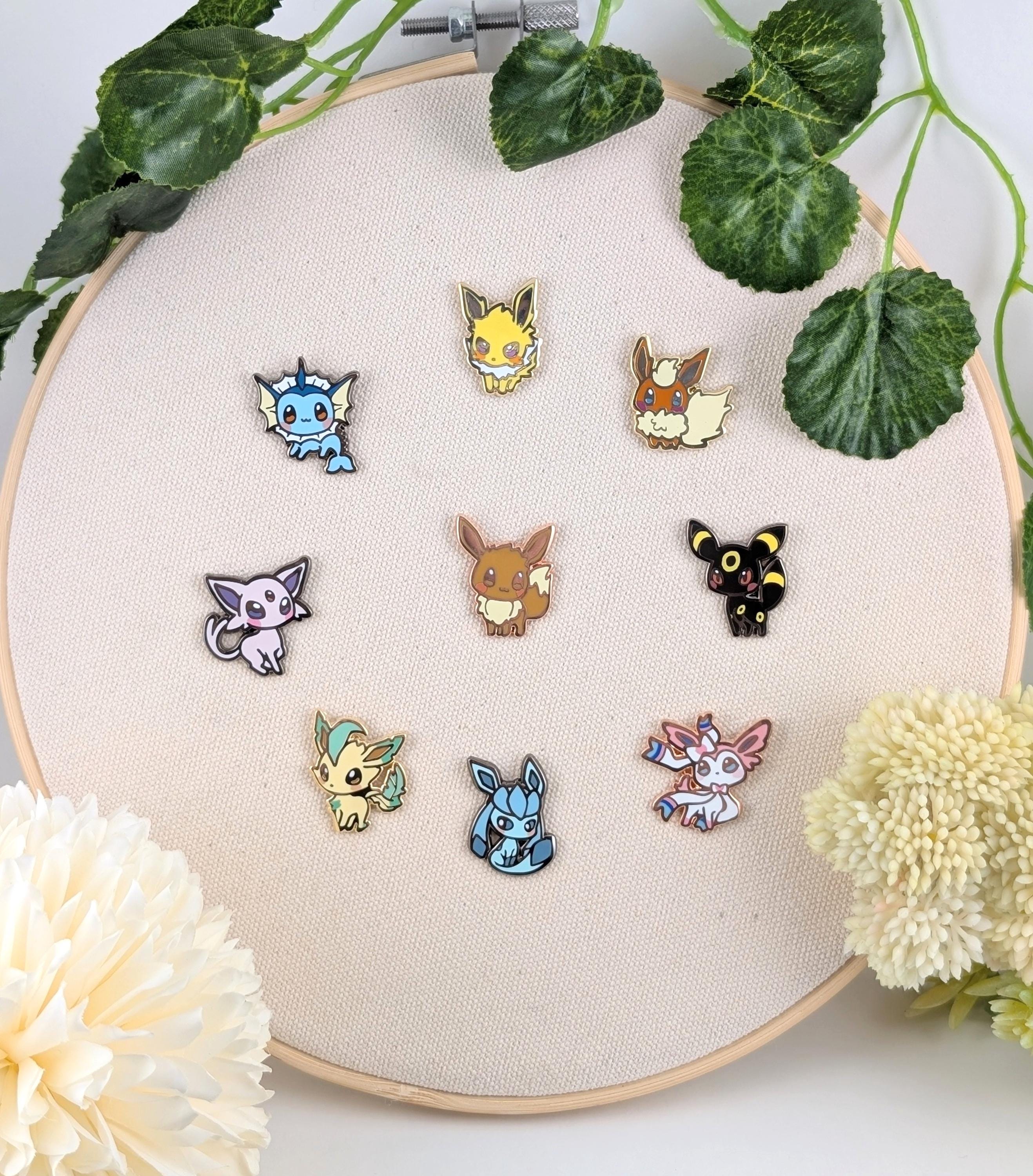 Eeveelutions Hard Enamel Pins with optional Acrylic Display