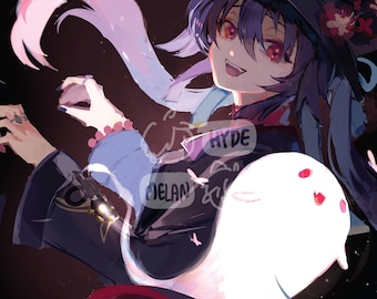 Hutao(Genshin Impact) 8.5&quot;x11&quot; Poster Print