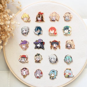 GACHA Genshin Party Chibis - Hard Enamel Pins (SET A)