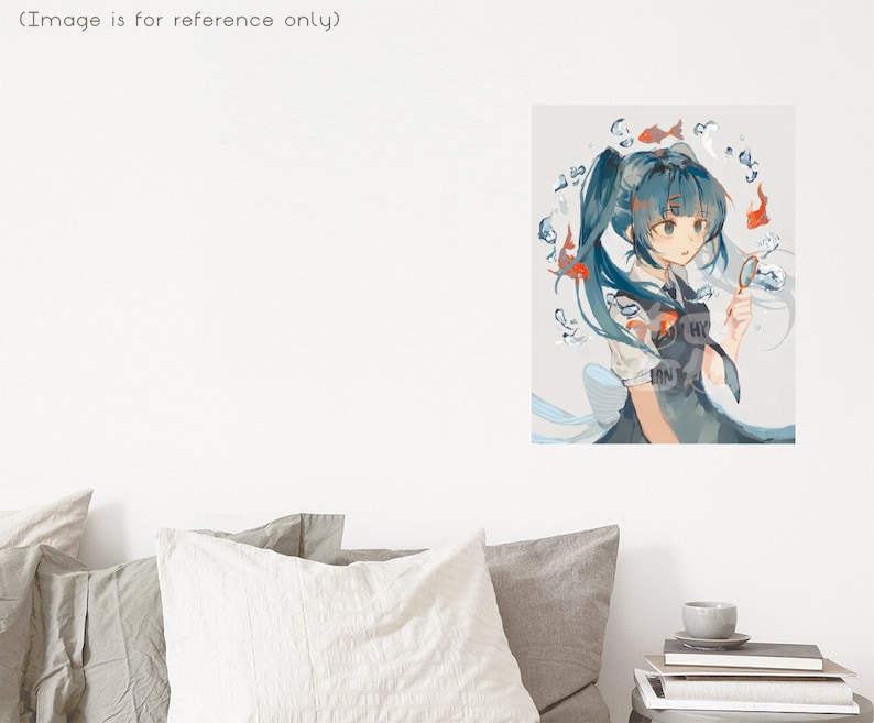 Goldfish Miku 8.5x11 Poster Print image 2