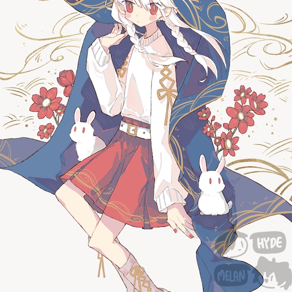 Lunar Rabbit (Original) 11"x17" Poster Print