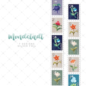 Flora de Mondstadt (selo) Fita Washi de folha japonesa 2,5 cm x 5 m