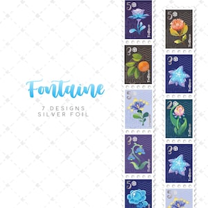 Flora de Fontaine (Selo) Fita Washi de Folha Japonesa 2,5 cm x 5 m