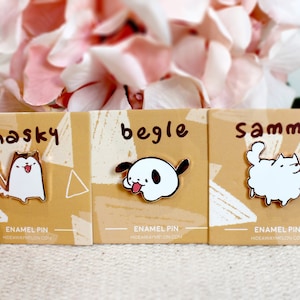 Mini Doggy Pins (Hasky, Begle, Sammy) - Hard Enamel Pin