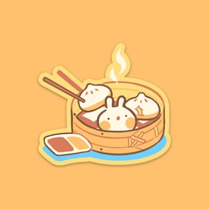 Steamed Bun - High Quality Vinyl Sticker