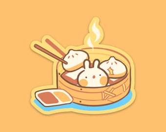 Steamed Bun - High Quality Vinyl Sticker