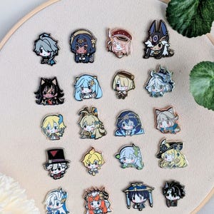 GACHA Genshin Party Chibis - Hard Enamel Pins (SET D)