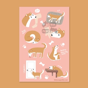 Life with Dog - 4x6 Vinyl Sticker Sheet