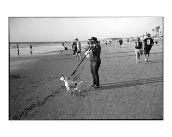 Fotógrafo de playa / Del Mar California / Impresión en blanco y negro / Impresión de bellas artes