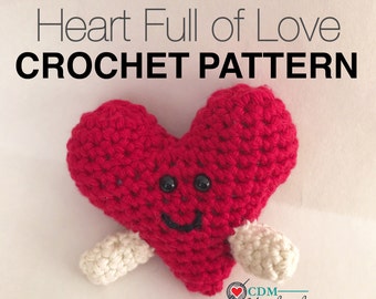Patrón de ganchillo Amigurumi Corazón lleno de amor
