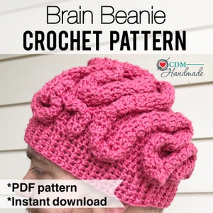 Brain Beanie Crochet Pattern