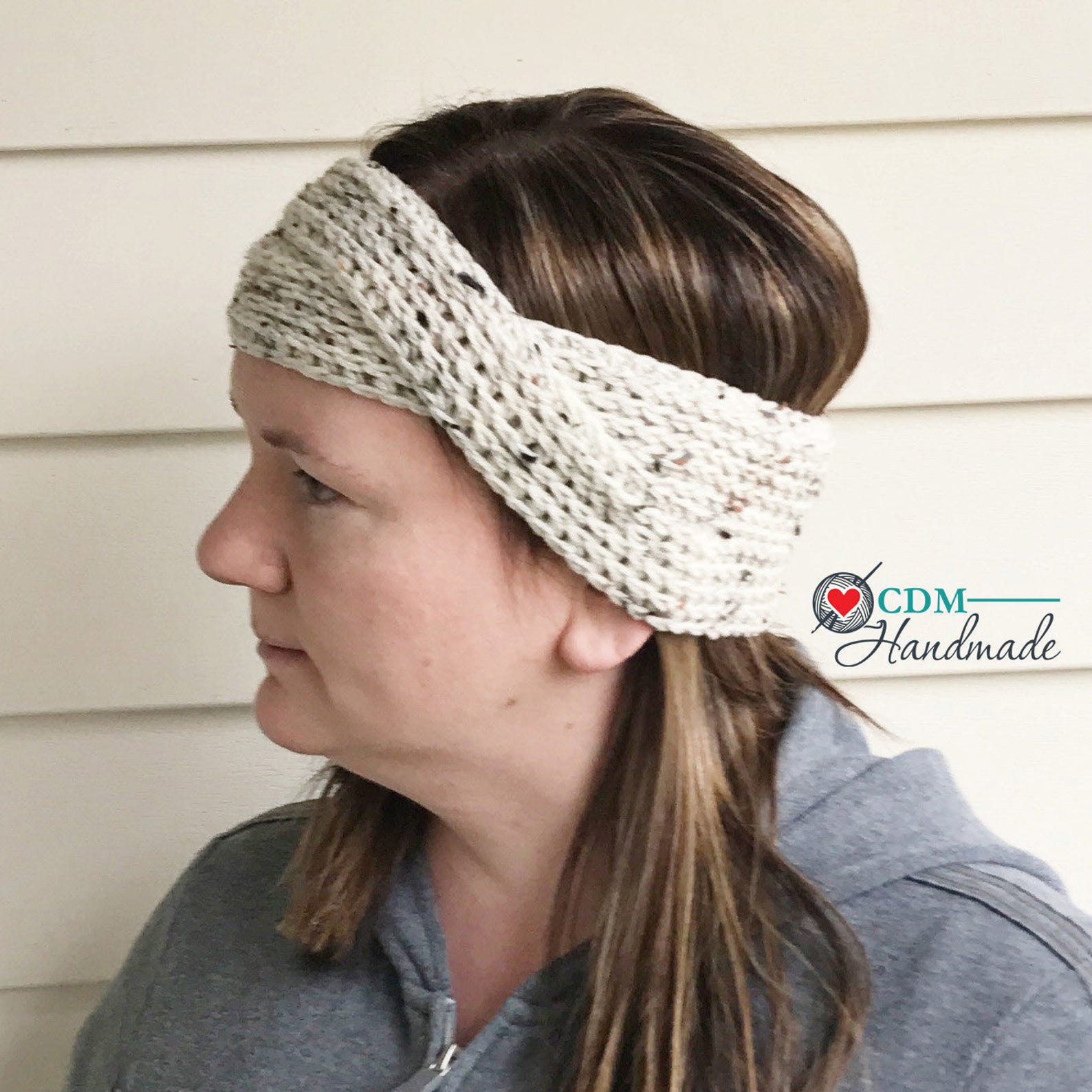 Interlocking Knit Look Headband Crochet Pattern - Etsy