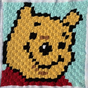 Pooh Bear and Friends Baby Blanket Winnie the Pooh PDF Pattern Graph image 2