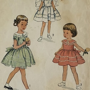 Vintage Muster Mädchen Kleid