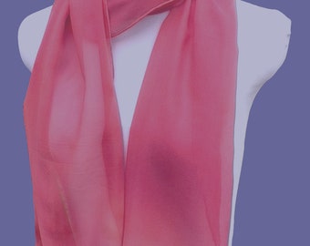 Watercolor Solids crepe Hand Dyed Silk Scarf