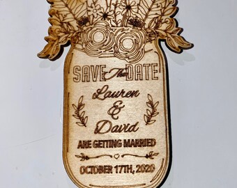 Save the Date Wood Magnets - Fridge Magnets, Wedding Invitations, Wedding Decor, Baby Shower, Bridal Invites, Custom Wood Save the Date