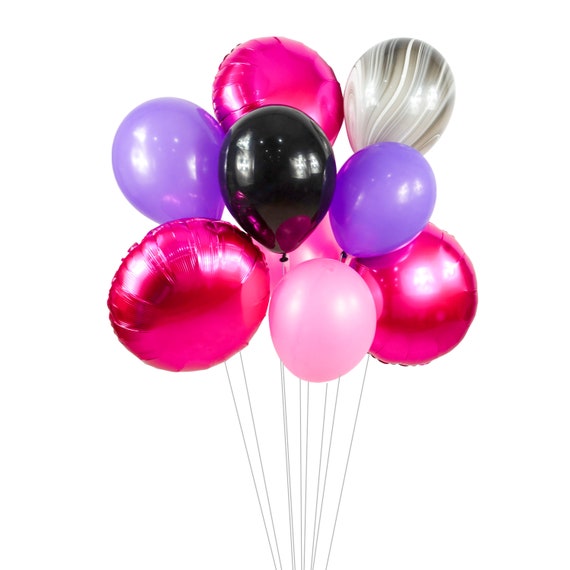 Grappe De Ballons Ballons Geants Violets Violets Rose Vif Etsy France
