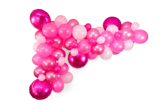 Kit de guirlande de ballons Arche de ballons géants rose fluo rose