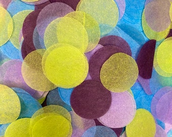 Confetti Pack -Purple Lime Blue Lavender Biodegradable 1” Confetti- “monsters incorporated”- Table Decor, Baby Shower, Ocean, Boy Birthday