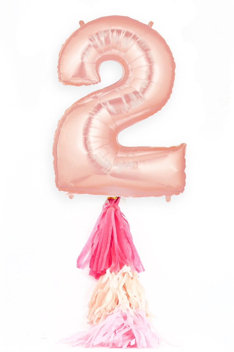 40\u201d XL /'2/' Balloon Birthday Celebration Graduation Large 40 Number 2 Balloon Rose Gold