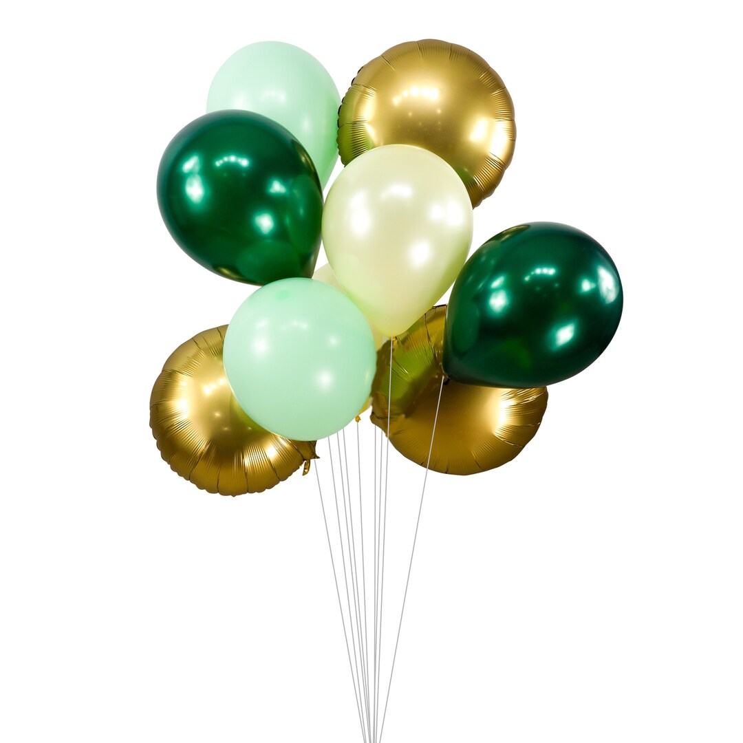 Balloon Cluster Green Cream Gold Pistachio Giant Balloons forest Fancy