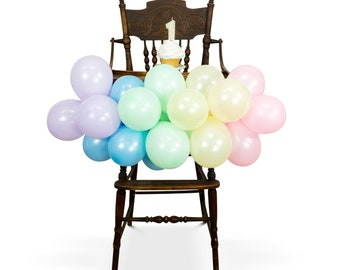 Mini Balloon Garland Kit -  Lavender Pistachio Cream Blush - “Pixie Stick"  Highchair Balloons, First Birthday, 1st, Smash Cake, Centerpiece