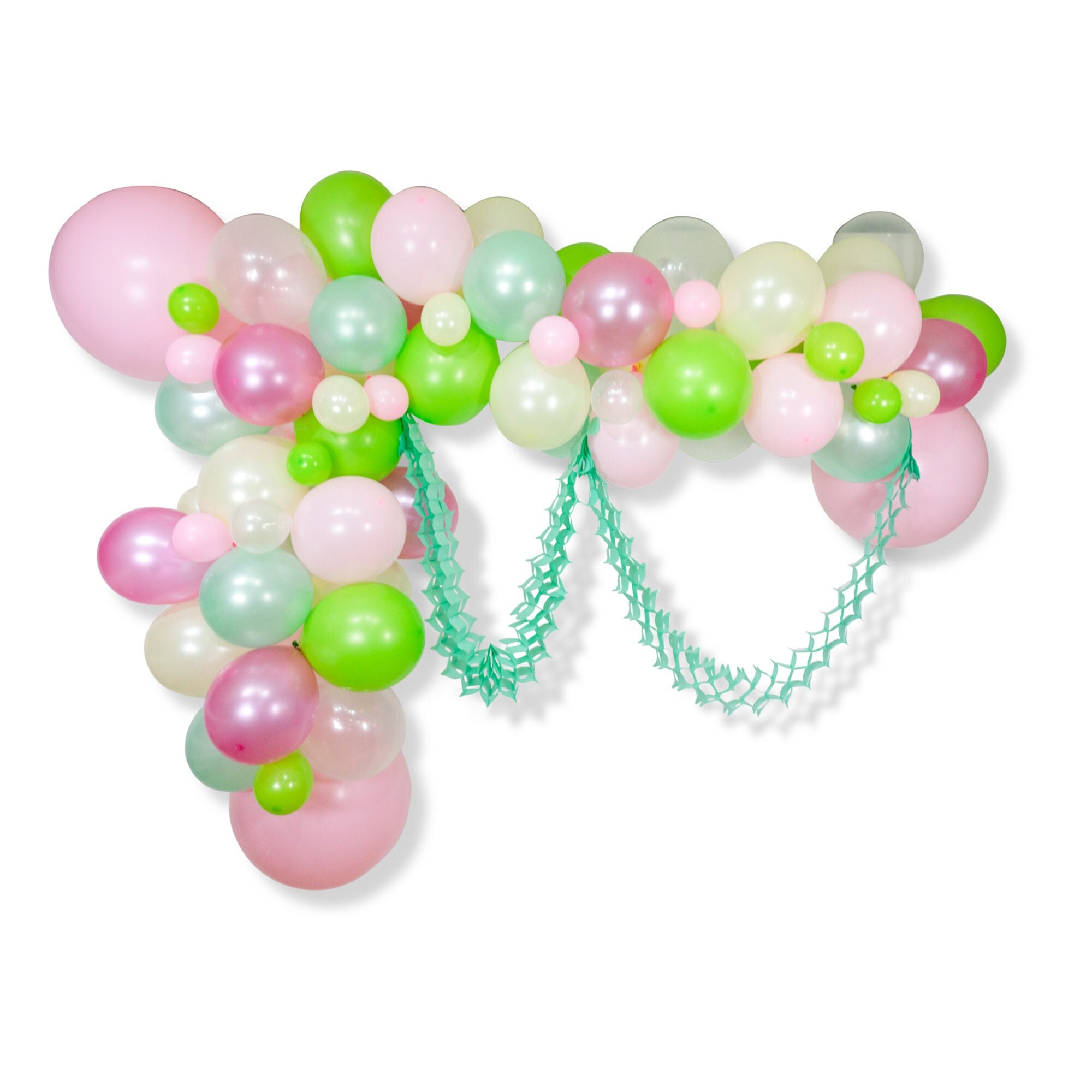 Giant Balloon Garland Kit Pink Lime Mint Cream Giant Balloon Etsy