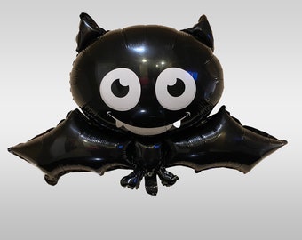 Giant Bat Balloon -Black White -  XL Balloon - Halloween Theme Decor, Boy Fall Balloon, Boy Baby Shower, Spooky, Boo, Halloween Party