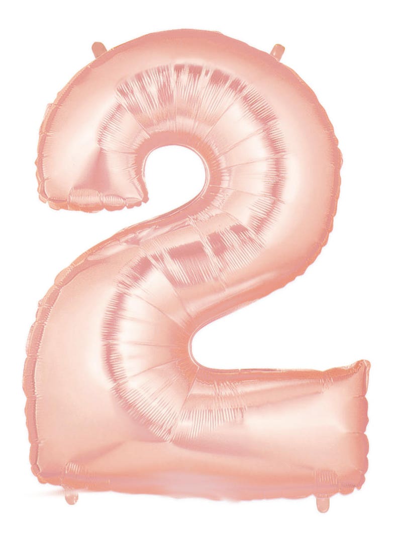 40\u201d XL /'2/' Balloon Birthday Celebration Graduation Large 40 Number 2 Balloon Rose Gold