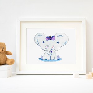 Elephant Nursery Ideas Purple Nursery Set Baby Art