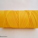 Yellow thread, waxed polyester cord, 16yards, yellow waxed polyester thread, jewelry thread, macrame cord, necklace thread, canary yellow
