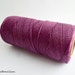 Jewelry cord, 16 yards, lilac waxed polyester thread, Linhasita LILAC no359, lavender color cord, dark lilac