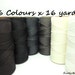 Macrame supplies,6colours x 16 yards, waxed polyester cord, black and white, neutral colours, black, sew leather, sew shoes, sew bags, cord