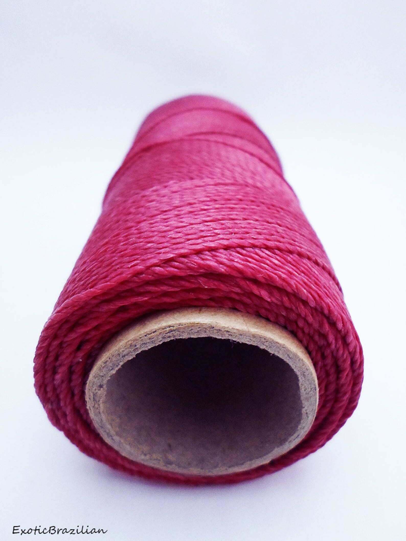 Waxed polyester thread 16 yards dark pink waxed polyester Etsy