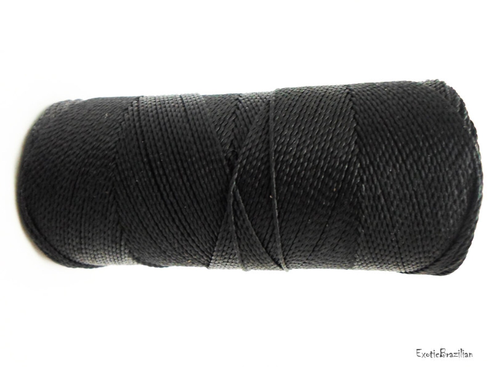 Black Waxed Cord 1 Spool Waxed Polyester Thread Linhasita Etsy