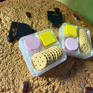 3D Printed Lunchable Fidget Clicker Keychain | Mini Food Desk Toy, Sensory ADHD Fidget