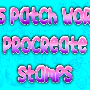 25 Patch Work Tattoo Procreate Stamp Brushes