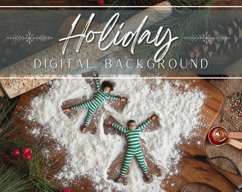 Gingerbread Cookie Christmas Digital Backdrop (Digital Download)
