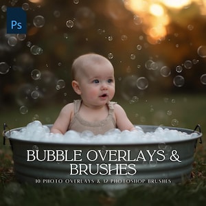 Realistische Blasen-Overlays, Blasenbürsten, Photoshop-Pinsel, Overlay, Pinsel, Foto-Overlays, realistische Blasen