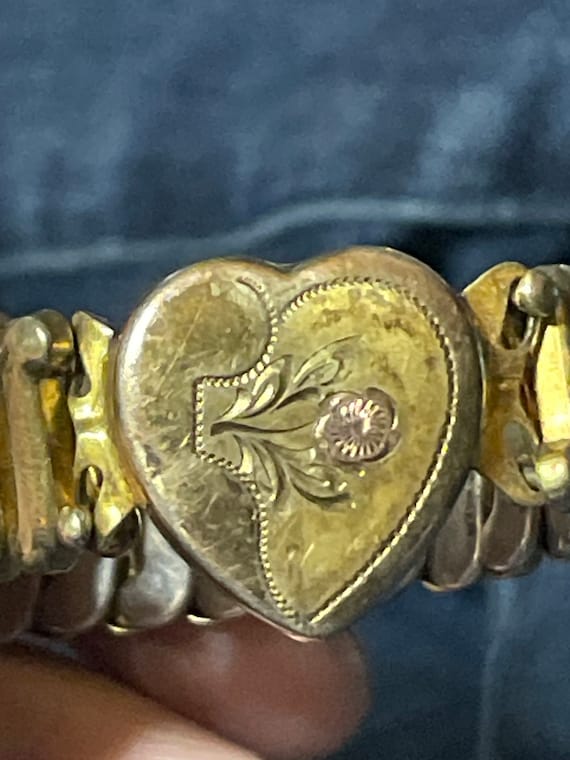 Antique Sweetheart expansion Bracelet. Made in US… - image 1