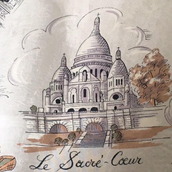 Paris / France / white / souvenir / vintage scarf