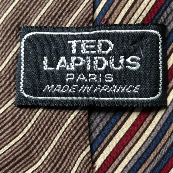 Ted Lapidus / Paris / red / taupe / blue / stripe… - image 4