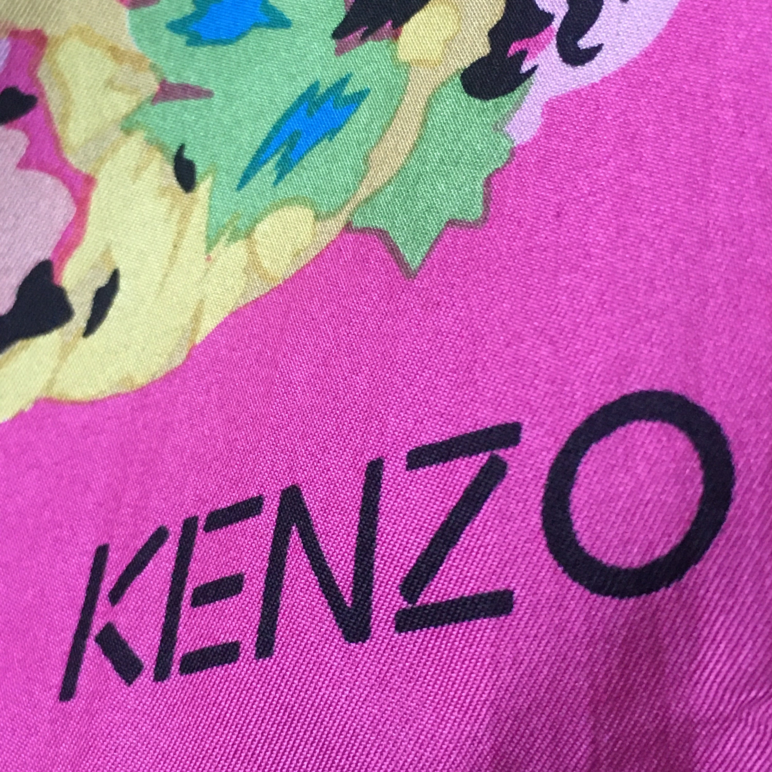 Kenzo / Logo / Floral / Pink / Heart / Shawl / Wrap / Sarong / - Etsy