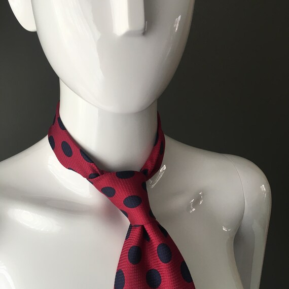 Coach / wine red / navy / polka dots / 100% Itali