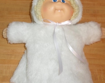 Pelzmantel + Mütze oder Kapuze oder Jede Farbe Fleece Mantel oder Poncho + Mütze Set für 16 "Cabbage Patch Kids cpk Puppen