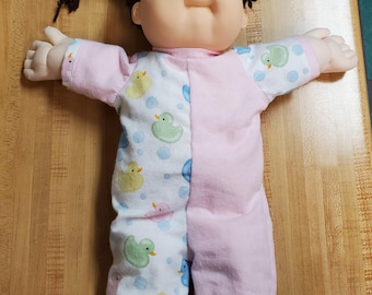 Flanell PJAMASCHLAllen mit Fuß für 16"17" Cabbage Patch Kids Puppen Mädchen + Jungen