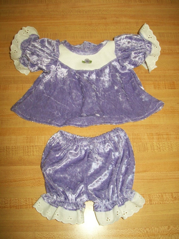RED PANNE VELVET SKIRT for 16/" CPK Cabbage Patch Kids WHITE CHRISTMAS BLOUSE