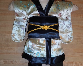 JAPANSE KIMONO-outfit van jurk obi sjerp met satijnen pantoffels voor 16 inch CPK Cabbage Patch Kids